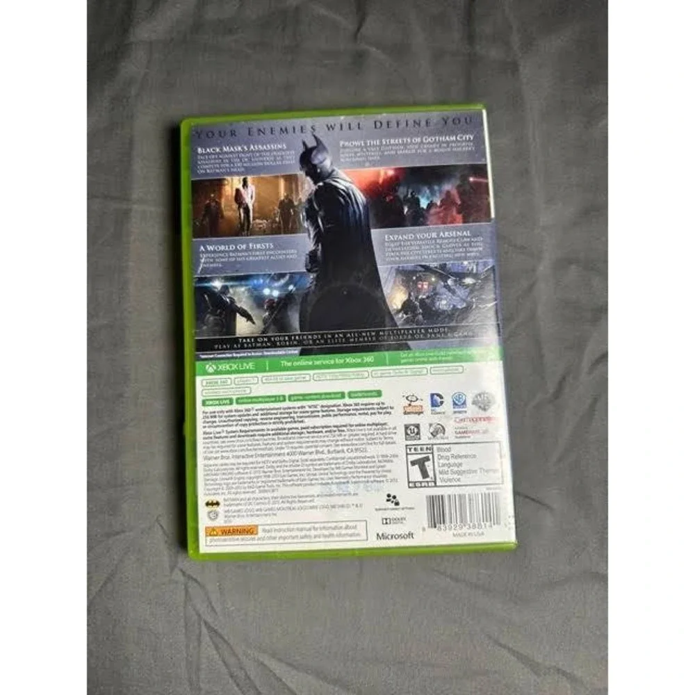 Batman Arkham Origins Xbox 360 Action Adventure Game DC Comics WB Games